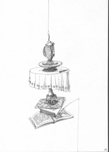 Рыба на книгах